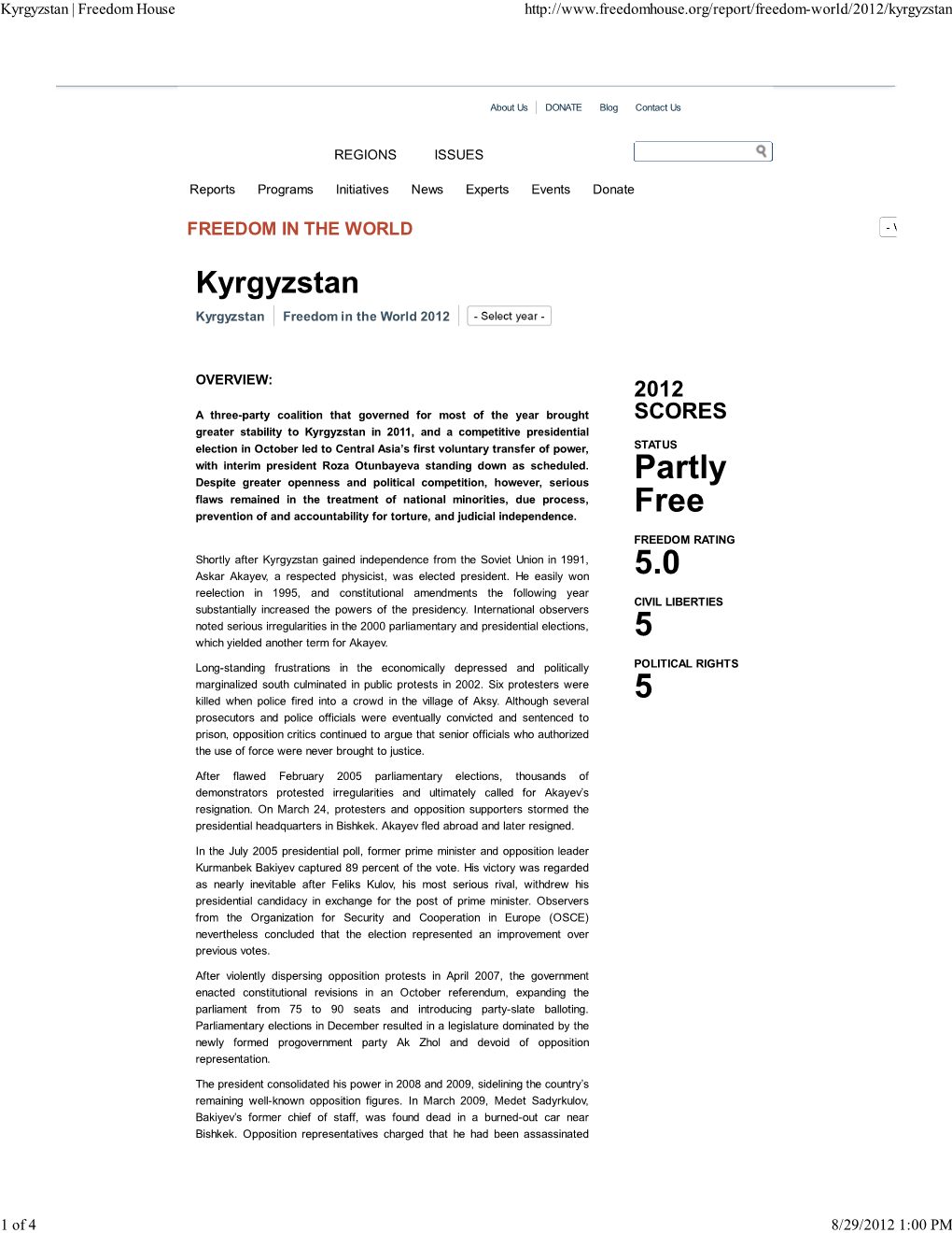 Kyrgyzstan | Freedom House
