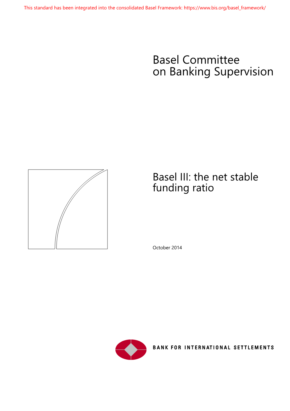 Basel III: the Net Stable Funding Ratio (NSFR)