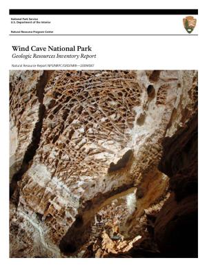 Geologic Resources Inventory Report, Wind Cave National Park