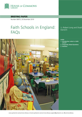 Faith Schools in England: Faqs
