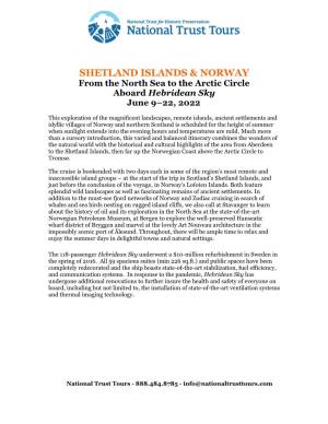 Shetland Islands & Norway