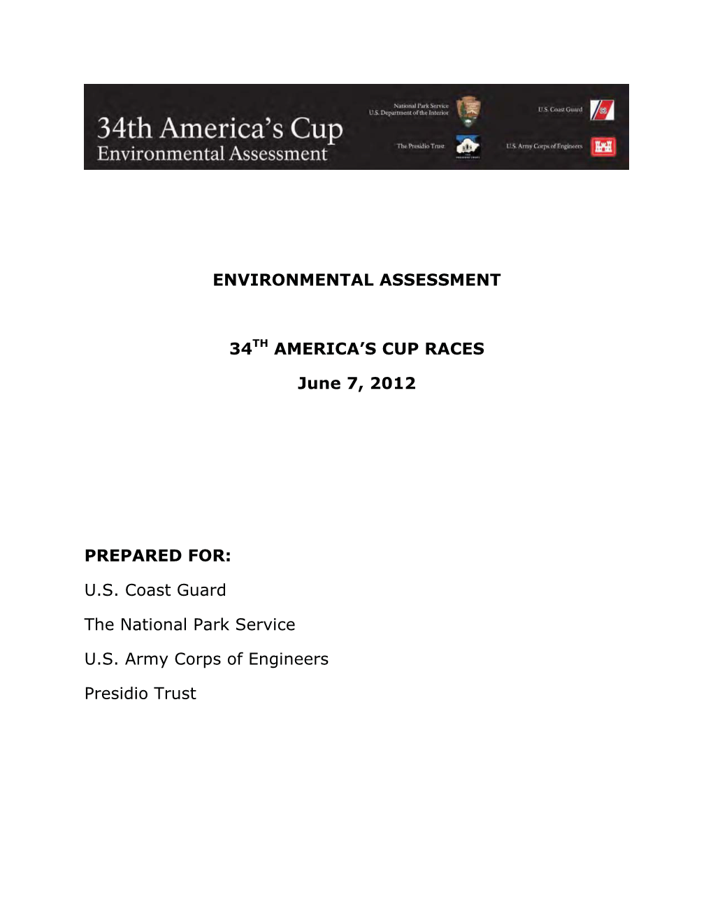 34Th America's Cup Environmental Assessment