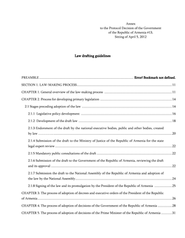 Law Drafting Guidelines (As of 2012)