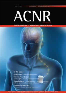 In This Issue Famous Neurologists Personal Perspectives