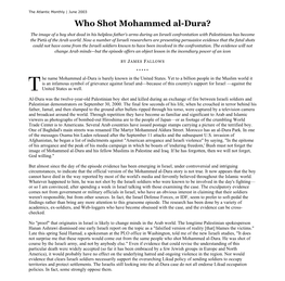 Who Shot Mohammed Al-Dura? | Fallows Page 1 of 8