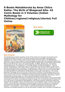 E-Books Mahabharata by Amar Chitra Katha