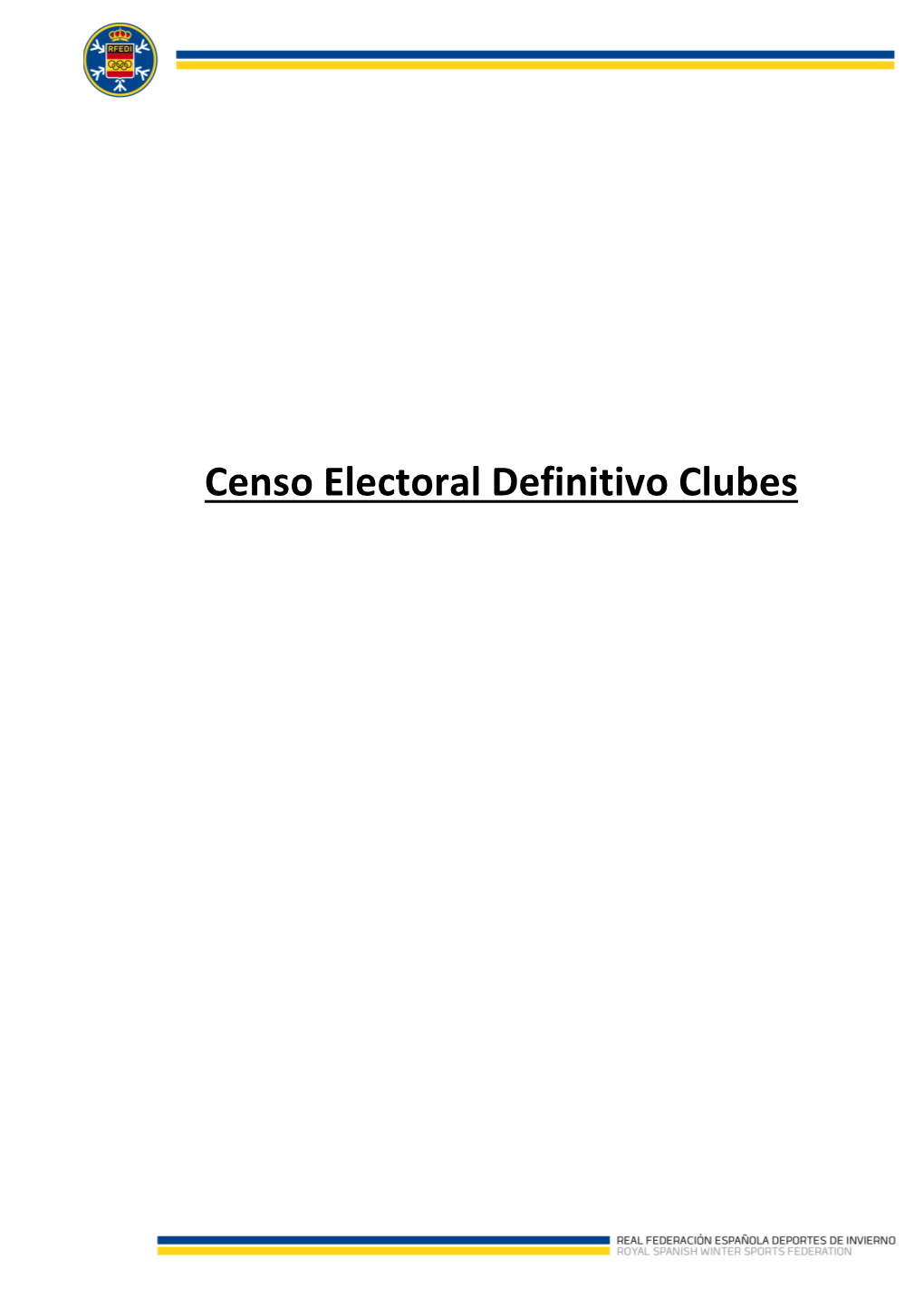 Censo Electoral Definitivo Clubes