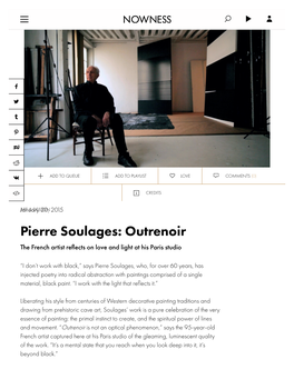 ​Pierre Soulages: Outrenoir | NOWNESS