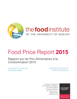 Food Price Report 2015 (FPR 2015)
