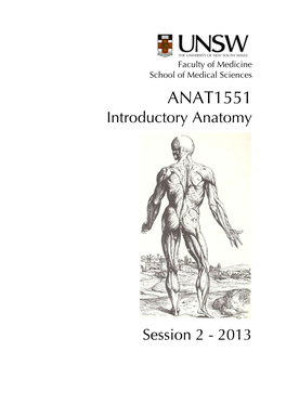 ANAT1551 Introductory Anatomy