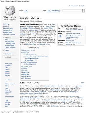 Gerald Edelman - Wikipedia, the Free Encyclopedia