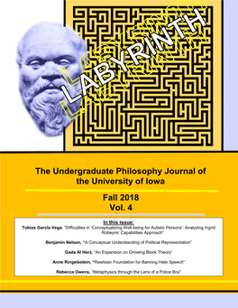 The Undergraduate Philosophy Journal of the University of Iowa