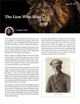The Lion Who Roars