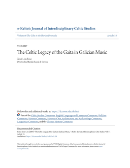 The Celtic Legacy of the Gaita in Galician Music