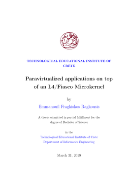 Paravirtualized Applications on Top of an L4/Fiasco Microkernel