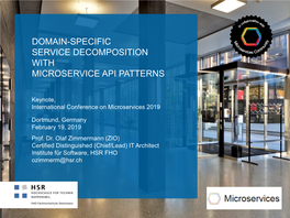 Domain-Specific Service Decomposition with Microservice Api Patterns