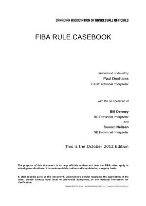 Fiba Rule Casebook