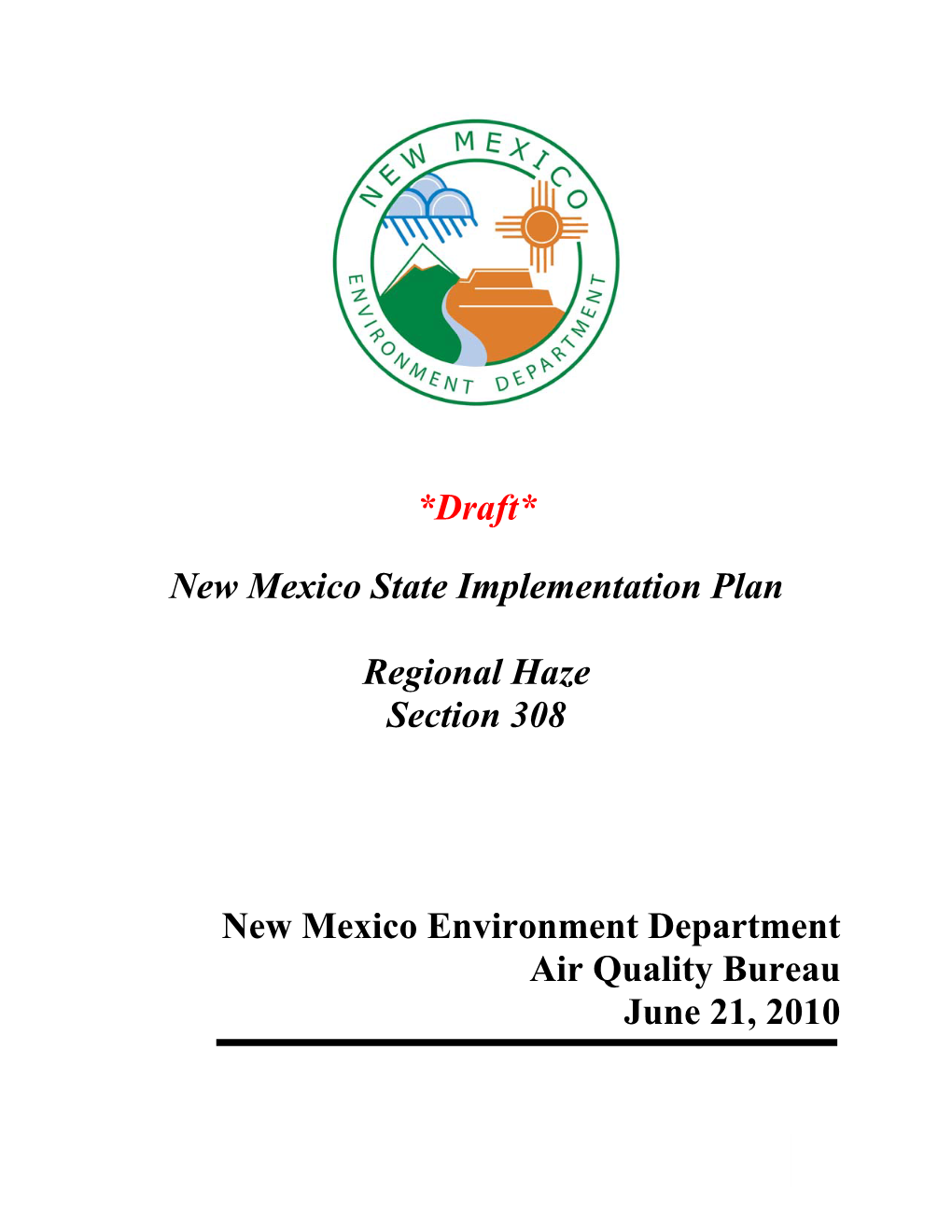 *Draft* New Mexico State Implementation Plan