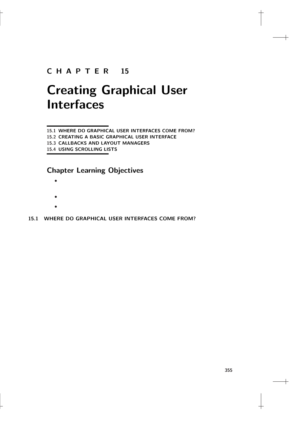 Creating Graphical User Interfaces