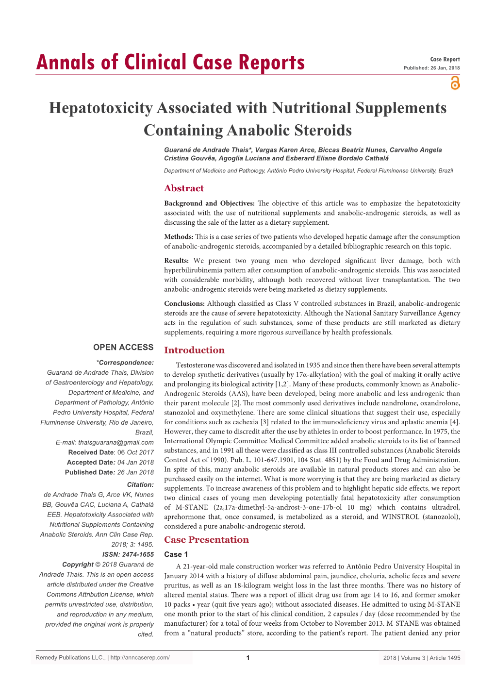 Hepatotoxicity Associated with Nutritional Supplements Containing Anabolic Steroids