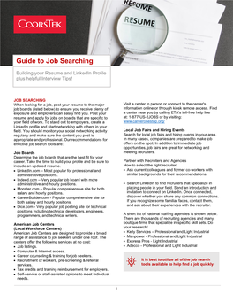 Guide to Job Searching