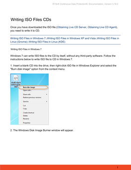 Writing ISO Files Cds