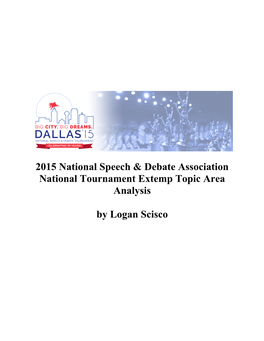 2015 National Speech & Debate Association National Tournament