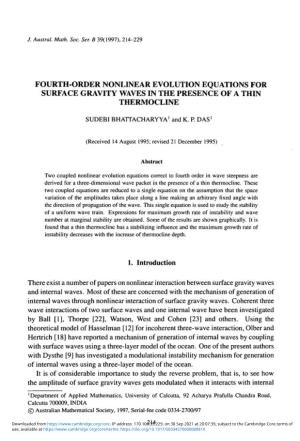 Fourth-Order Nonlinear Evolution Equations for Surface Gravity Waves in the Presence of a Thin Thermocline