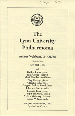 2000-2001 the Lynn University Philharmonia