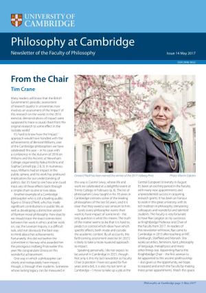 Philosophy at Cambridge Newsletter of the Faculty of Philosophy Issue 14 May 2017