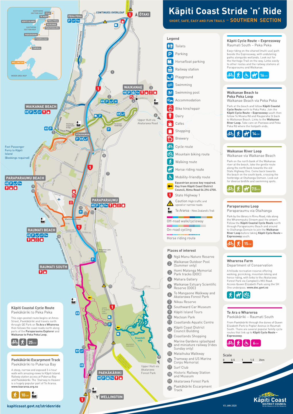 Stride N Ride Cycle Map 2020