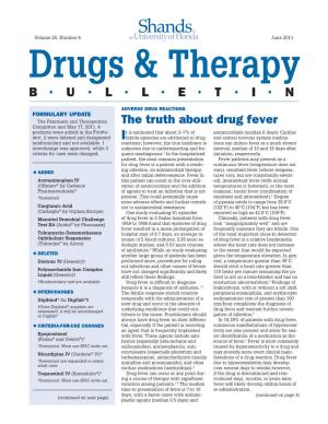 The Truth About Drug Fever Committee Met May 17, 2011