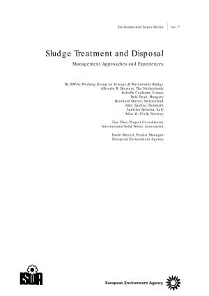 Sludge Treatment and Disposal Management Approaches and Experiences
