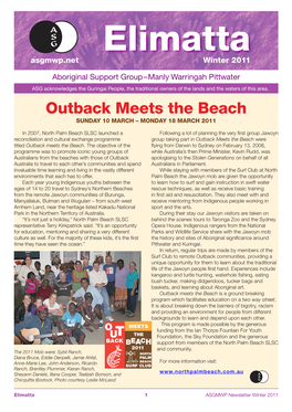 Outback Meets the Beach SUNDAY 10 MARCH – MONDAY 18 MARCH 2011