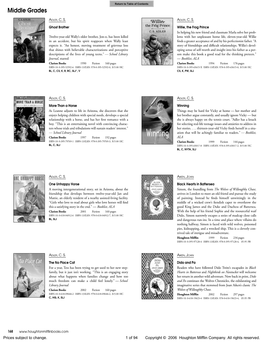 Houghton Mifflin Children's Book Group Backlist Catalog