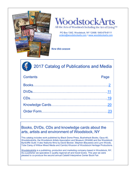 2017 Catalog of Publications and Media