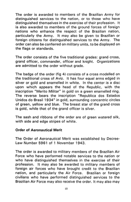 Grand Cross, Grand Officer, Commander, Officer and Knight. Organizations Are Admitted to the Order Without Grade