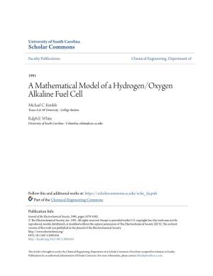 A Mathematical Model of a Hydrogen/Oxygen Alkaline Fuel Cell Michael C