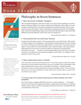 Philosophy in Seven Sentences Press