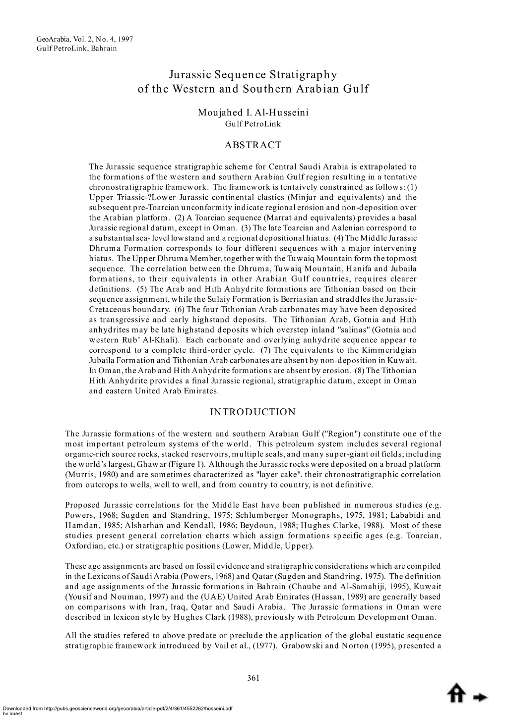 Jurassic Sequence Stratigraphy of the Western and Southern Arabian Gulf