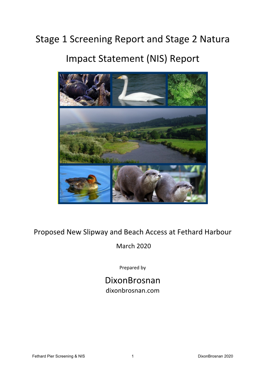 Stage 1 Screening Report and Stage 2 Natura Impact Statement (NIS) Report