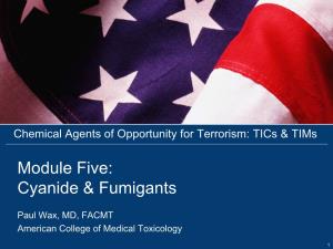 Module Five: Cyanide & Fumigants