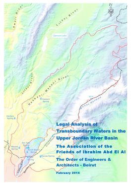 Legal Analysis of Transboundary Waters in the Upper Jordan River Basin