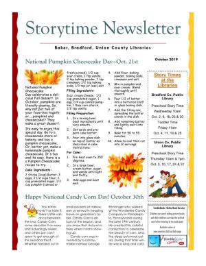 Storytime Newsletter