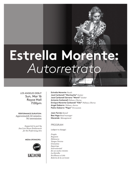 Estrella Morente: Autorretrato