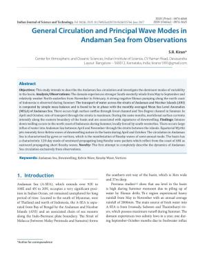 General Circulation and Principal Wave Modes in Andaman Sea from Observations