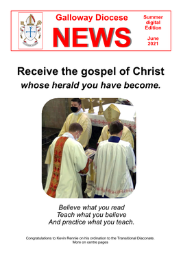 Receive the Gospel of Christ Whose Herald You Have Become