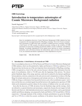 Introduction to Temperature Anisotropies of Cosmic Microwave Background Radiation
