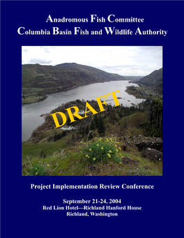 Anadromous Fish Committee Columbia Basin Fish and Wildlife Authority