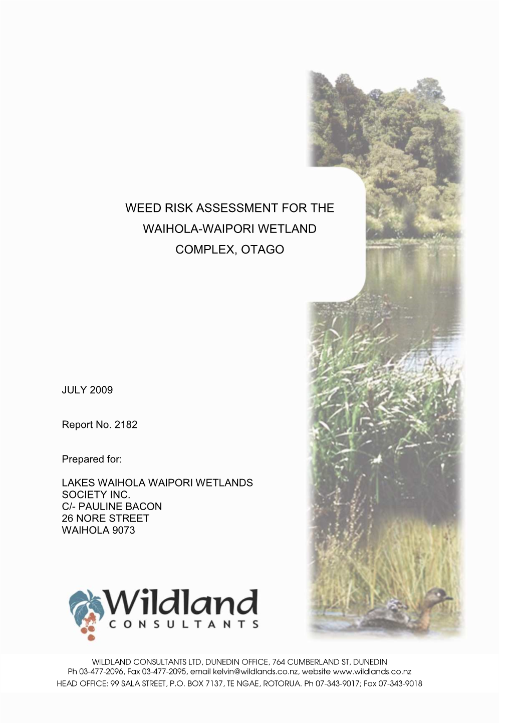 Waihola-Waipori Weed Risk Assessment